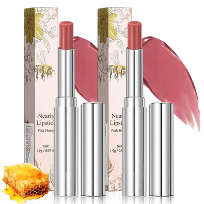 Honeynoir-Pink Honey Lipstick, Moisturizing Lip Color, Nourishing Lip Balm, Honey Noir Lipstick Suitable for All Skin