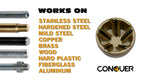CONQUER Deburring External Chamfer Tool, Tungsten Blade, Fits 1/2"-1 3/8"