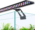 Clip On Full Spectrum Aquarium LED Light, 22W Day-Night Dual Timer Sunrise-Day-Sunset-Moon Fish Tank Light