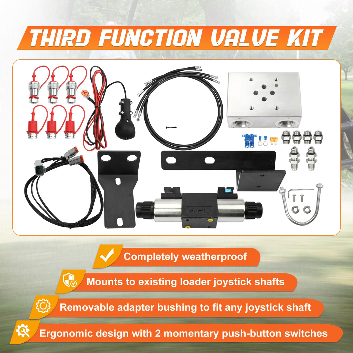 Third Function Valve Kit Fit for Kubota L2501 L3200 L3301 L3901, OE TFK2