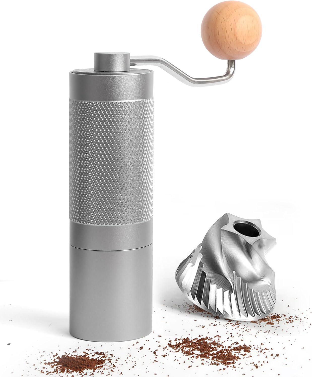 Pro Manual Coffee Grinder Stainless Steel Conical Burr With Adjustable Settings.Portable For Espresso, French press