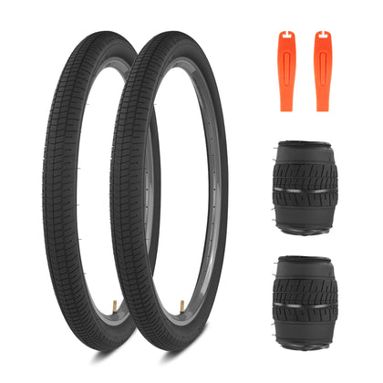 Bike Tire 26 inch Anti - Slip 26 x 2.4 inch Tire Replacement Foldable Tire Set 60-559 mm Street Tire for Cruiser Bike