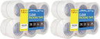 12 Rolls Clear Packing Tape, Heavy Duty Packaging Tape (Pack of 2)