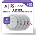 Hardwired Smoke & Carbon Monoxide Detector, 10-Year Battery Backup, Voice Alerts, Interconnectable LED Warning Light