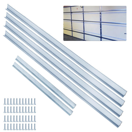 2 Set of 16FT Garage Door Strut Support Brace,16' Reinforcement Steel Hurricane Strut Beams,Heavy Duty,20# Thick