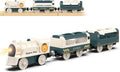 Battery Powered Train Set for Railway System, Electric Train Toys for Wooden Tracks, 3Pcs Motorized Locomotive Trains