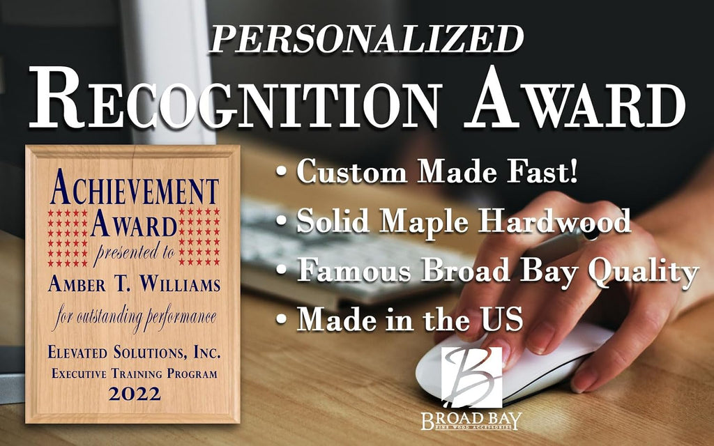 Custom Award Plaque - SOLID WOOD - for Promotion - Retirement - Military - Recognition - Achievements - Sports