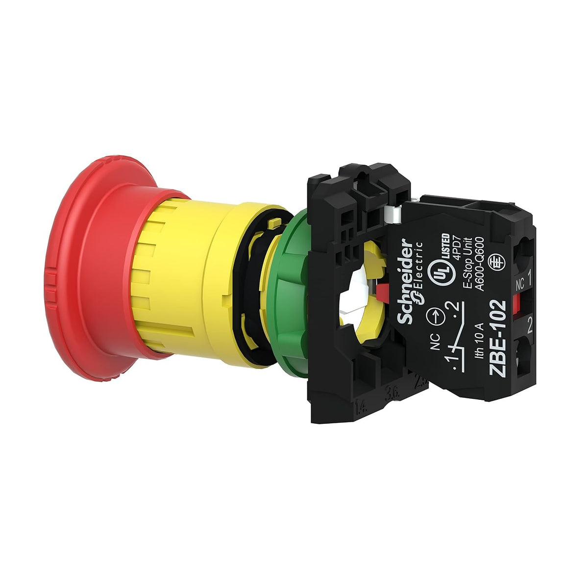 Emergency Stop Push Button, Plastic, Red