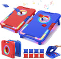 Portable Cornhole Board Set with LED Lights, Scoring & Sound Effects | 2 Foldable Boards & 8 Bean Bags for Backyard