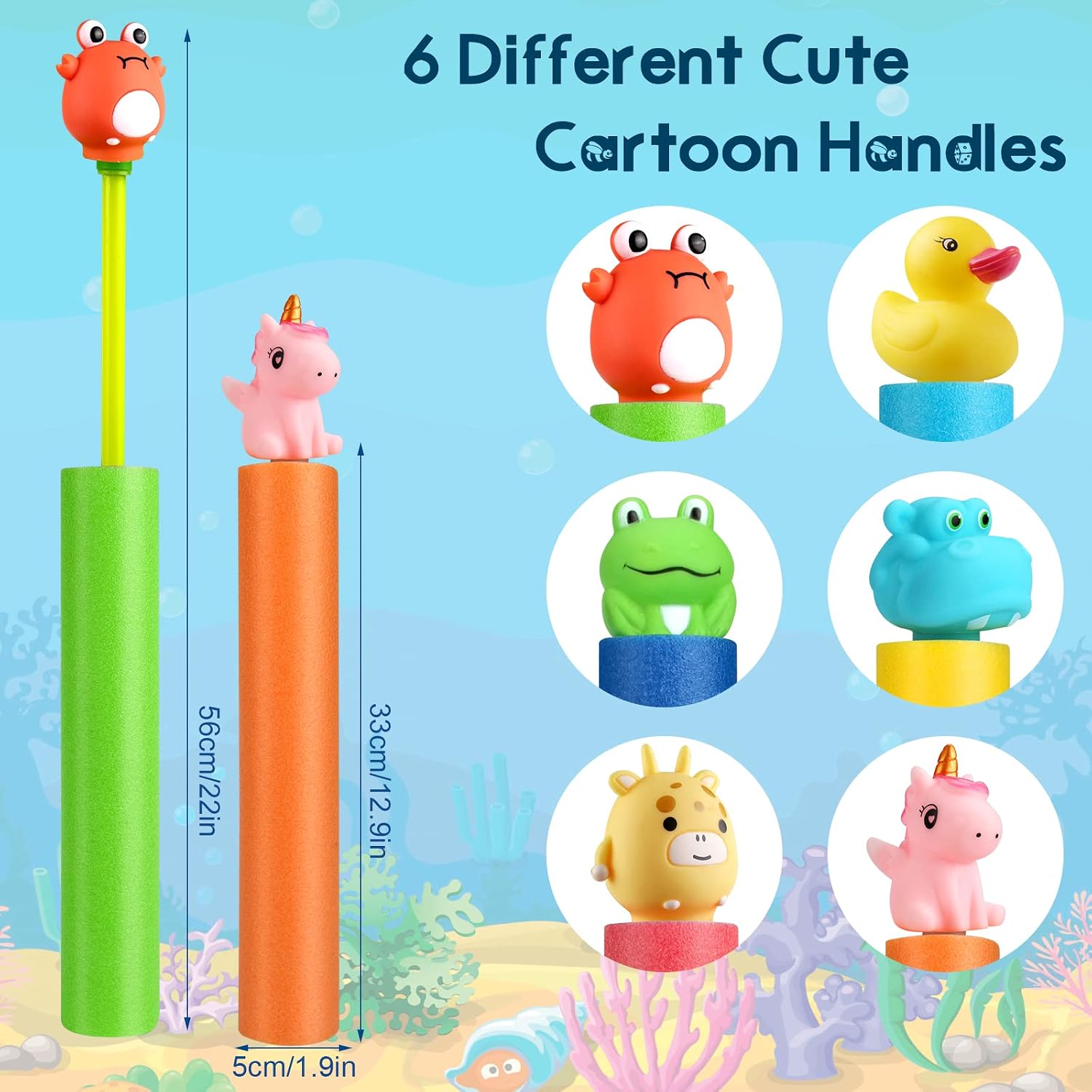 Water Squirters for Kids, 6-Pack Water Guns for Toddlers Age 2-4, Durable Water Blasters