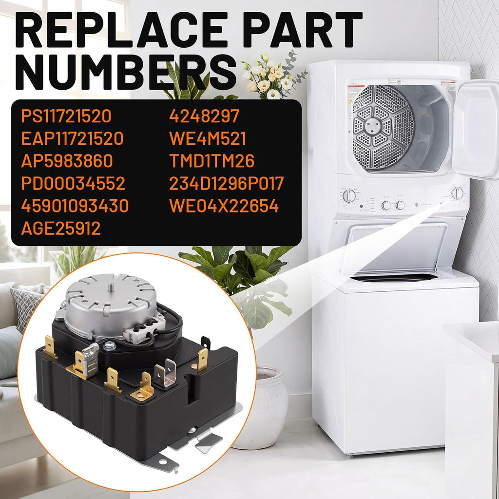 GUD27ESPM1DG GUD27ESSM1WW GUD24ESSM1WW Fits for GE Dryer Timer Replacement