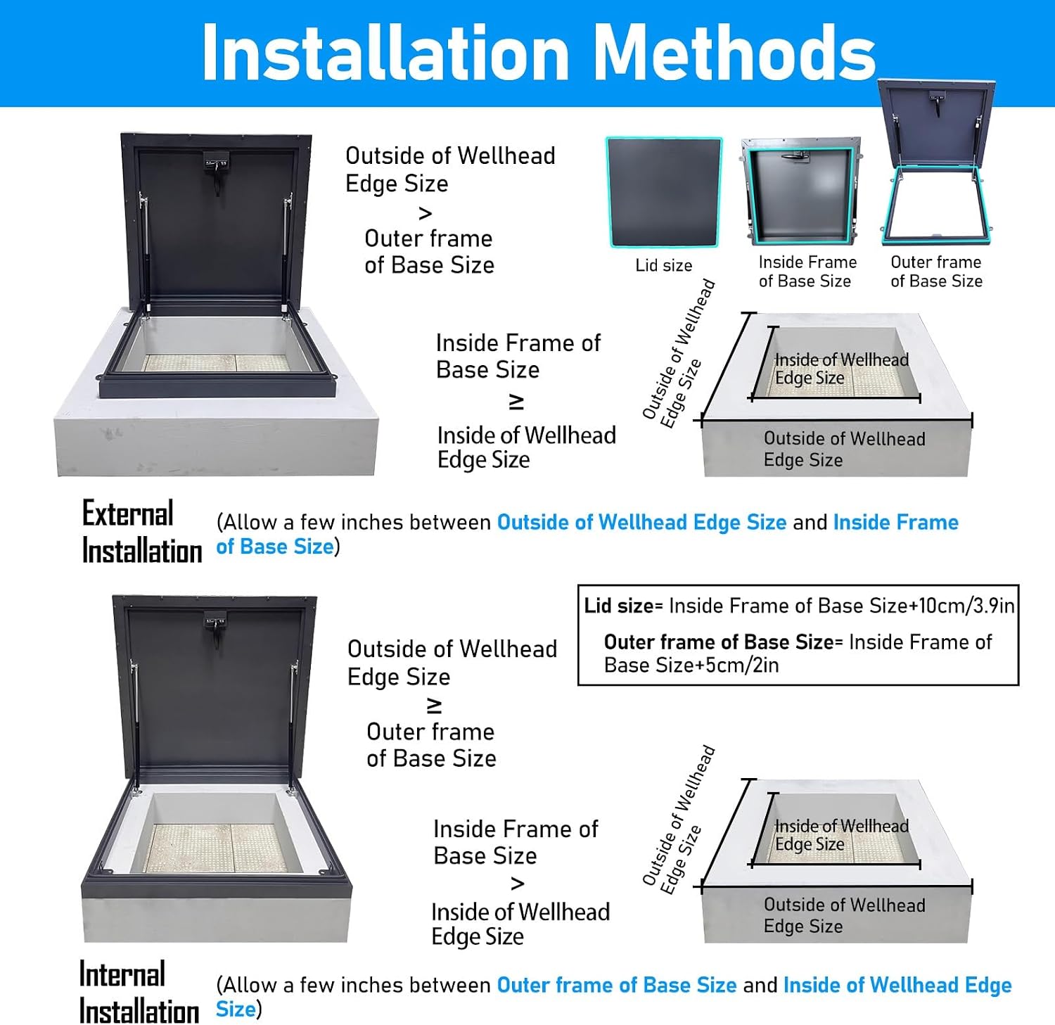 Roof Access Hatch, Residential Skylight with Seal Strip, Handle and Bolts, Ideal for Attic and Basement Roof Exits