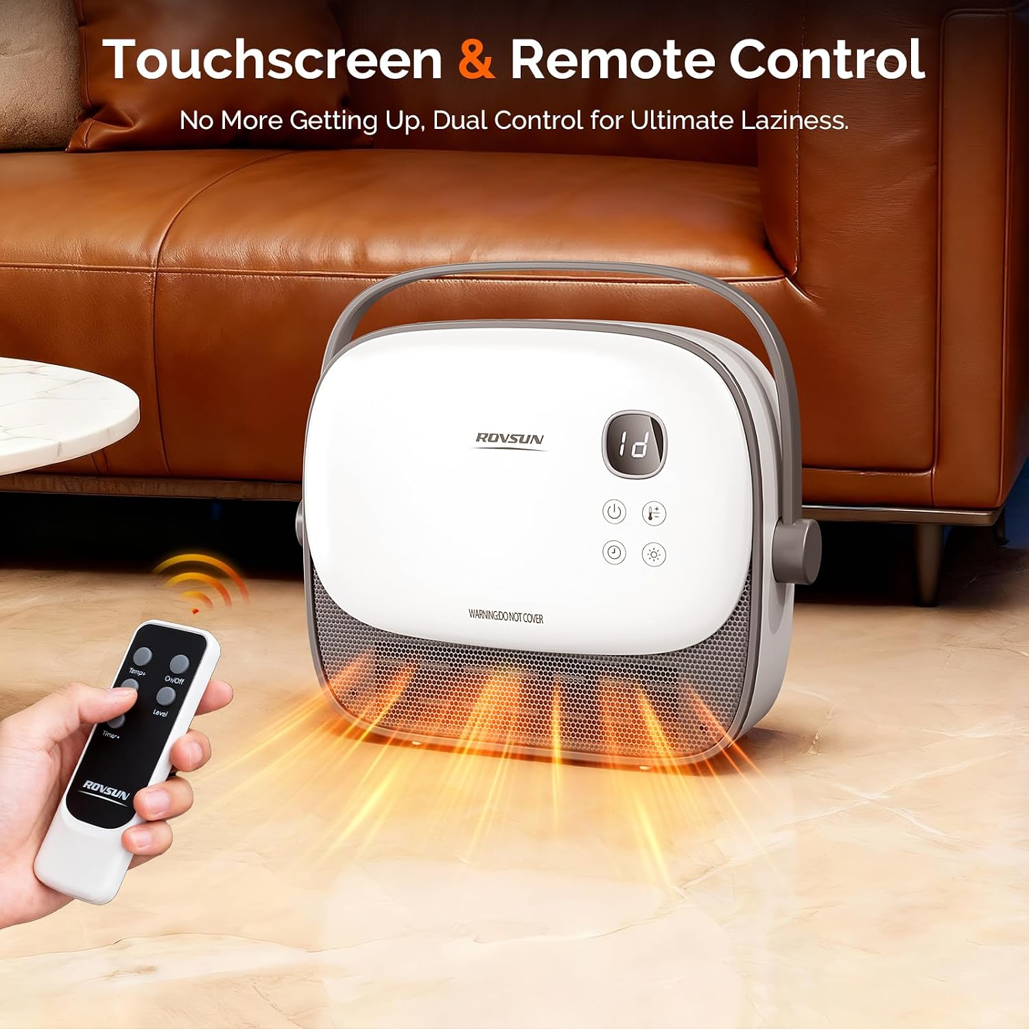 1500W Small Wall Mounted Space Heater with Remote Control, PTC Heating Element & 3s Fast Heating, Wall Electric