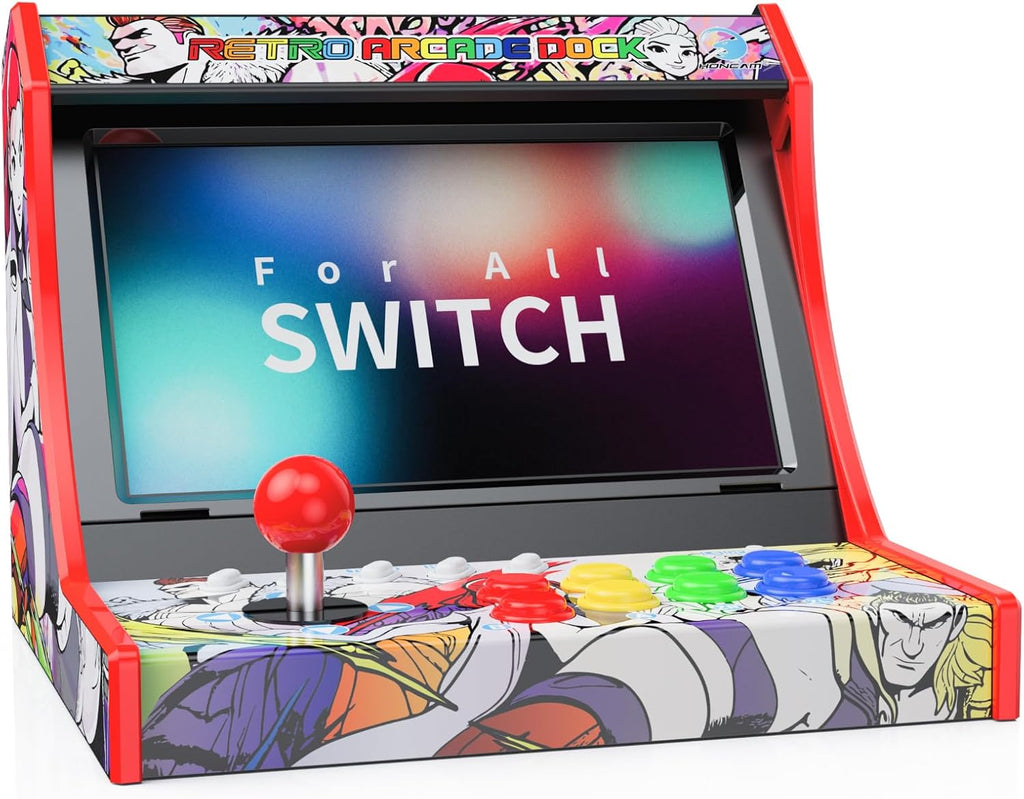 Retro Arcade Machine for Switch/OLED/Switch 2 Console with Chat C Button | Switch Arcade Stick, Plug-and-Play, 12