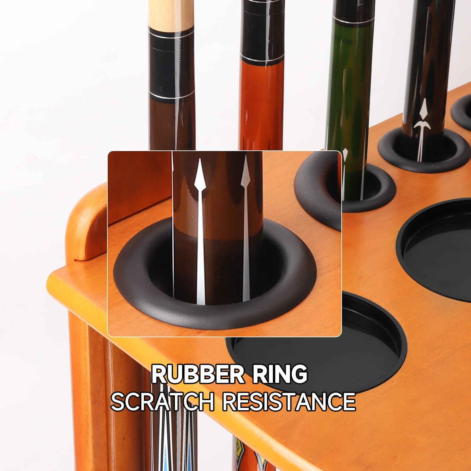 GSE Corner-Style Floor Stand Billiard Pool Cue Racks with Score Counters | Holds Pool Cue Sticks, Full Set of Balls