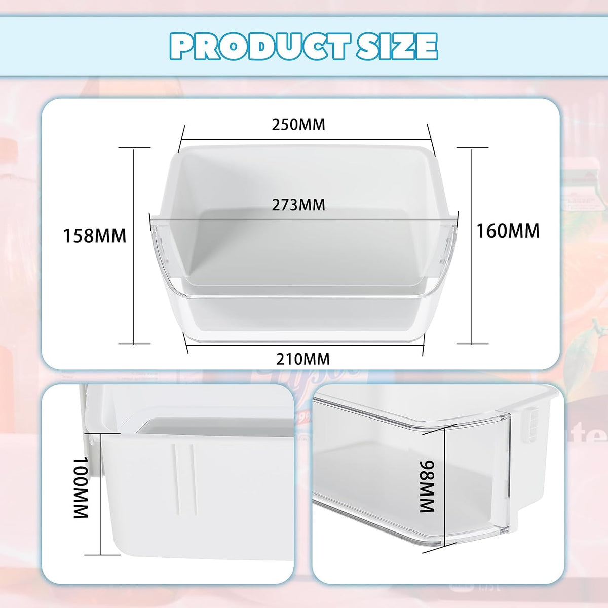 Kojem DA97-12935A Refrigerator Door Shelf Compatible with Samsung