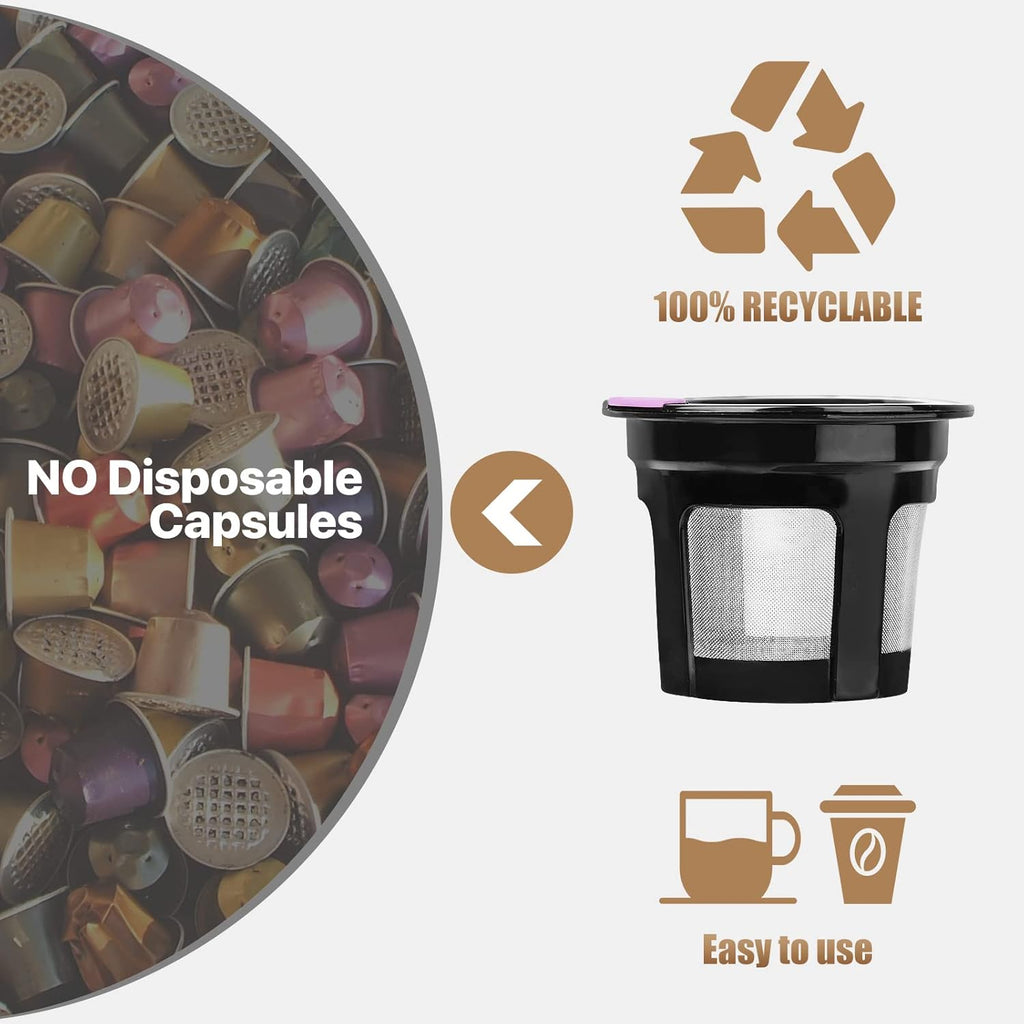 Reusable K Cups for K-eurig, 8 Pack K Cup Reusable Coffee Pods, Universal Reusable K Cup for K-eurig 1.0 and 2.0