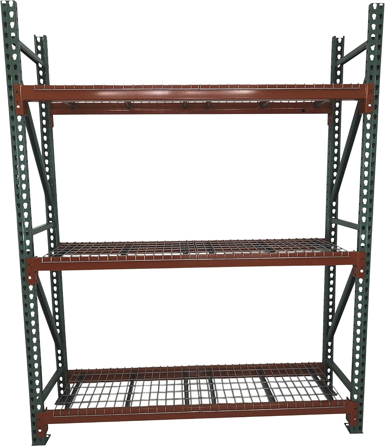 AK Industrial Teardrop Pallet Rack Frame - 42in.D x 168in.H, Model Number AK-UFI-120-42
