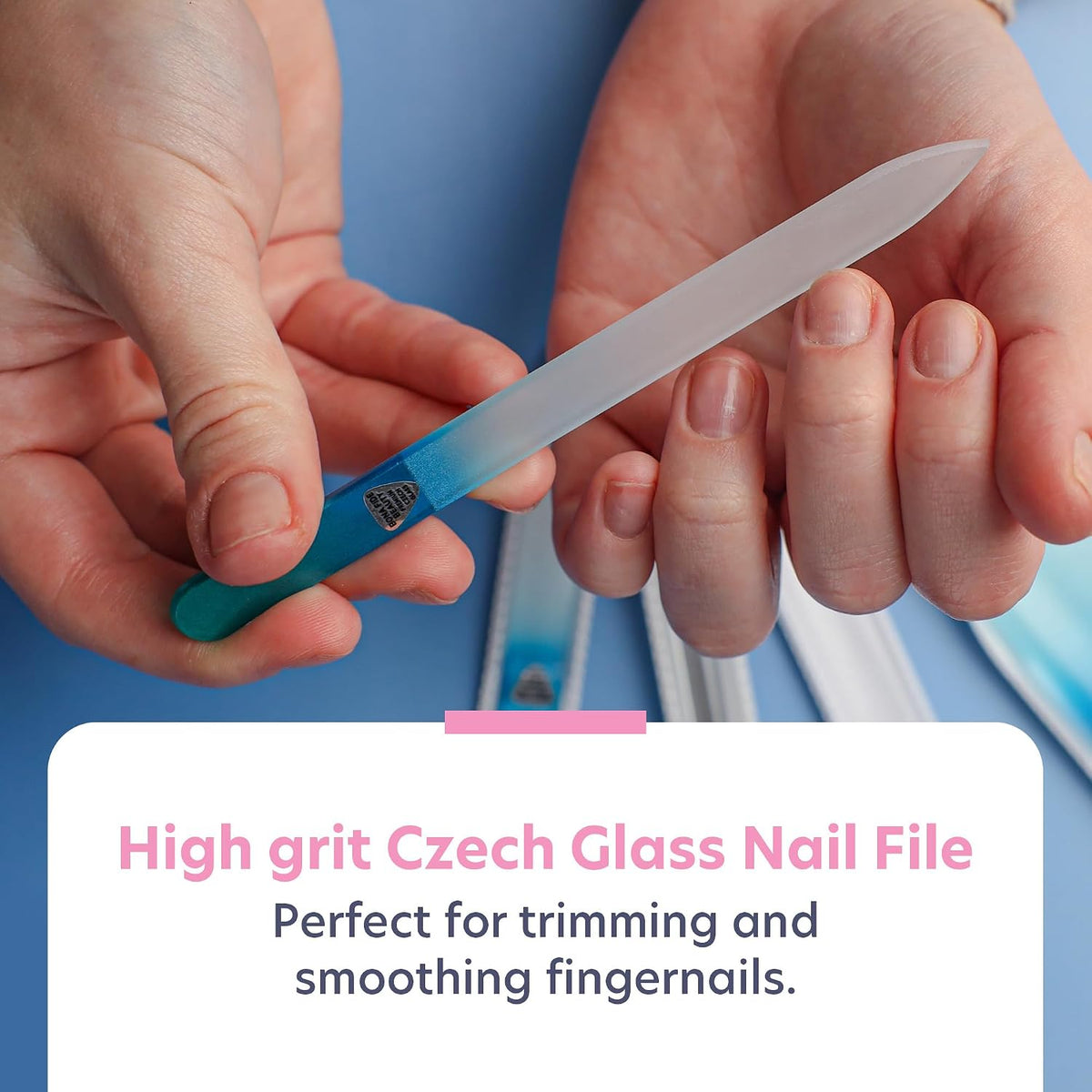 Czech Glass Gift Set: Foot File, Nail File, Cuticle Pusher