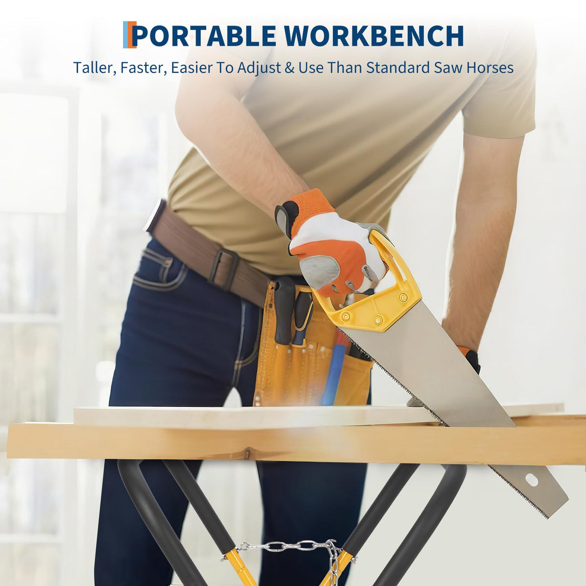 Portable Work Stand 2PACK, 750 LBS Folding Work Bench for Bumpers & Fenders