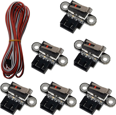6 pcs 3D Printer Switch Mechanical Limit Switch Module Micro Endstop Switches with 1m 3pin Cable for 3D Printers Parts Ramps 1.4