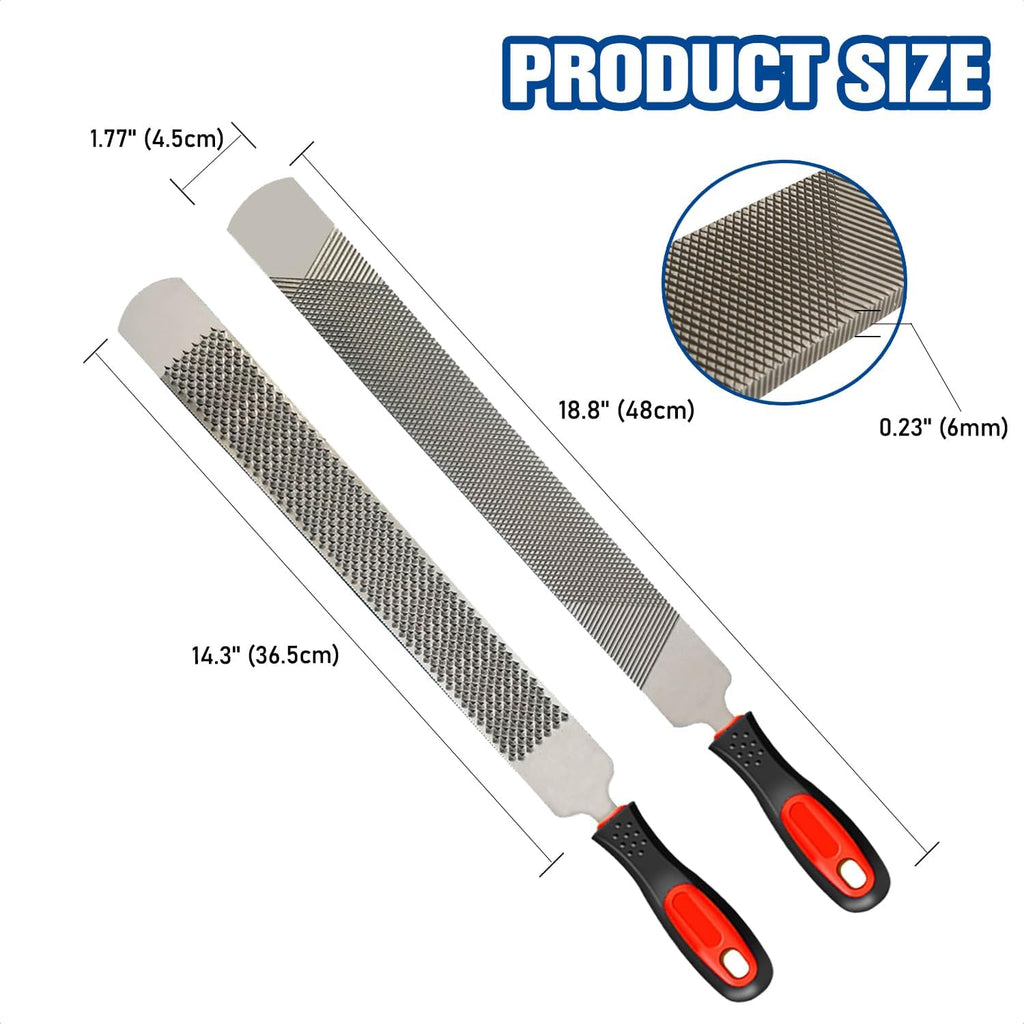 18 Inch Hoof Rasp, Horseshoe File, Farrier File Tool, Carbon Steel, Suitable for Horse, Cow, Goat, Animal Hooves