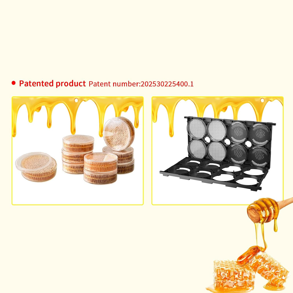 Honeycomb Frame Kit - 10 Year 5 Generation Upgraded Hive-to-Table Honey Processing Kit, Complete Langstroth Beehive