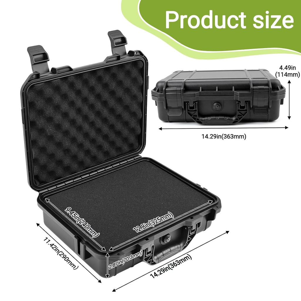 Hard Case with DIY Customizable Foam Insert 14.3 x 11.4 x 4.5 Inch