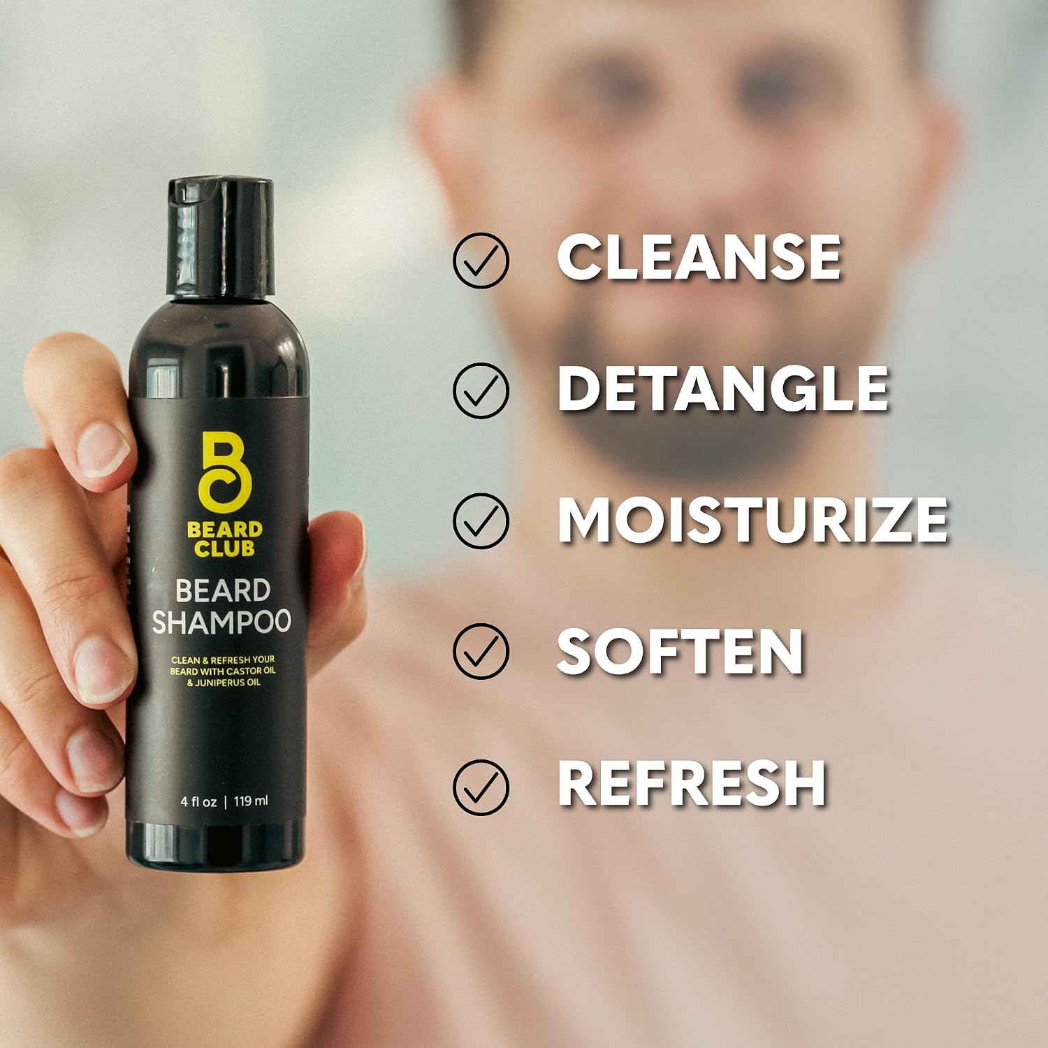 Premium Beard Kit for Men - Grooming & Care Kit - Cedar & Sandalwood Oil, Sandalwood Balm, Shampoo, Brush, Comb