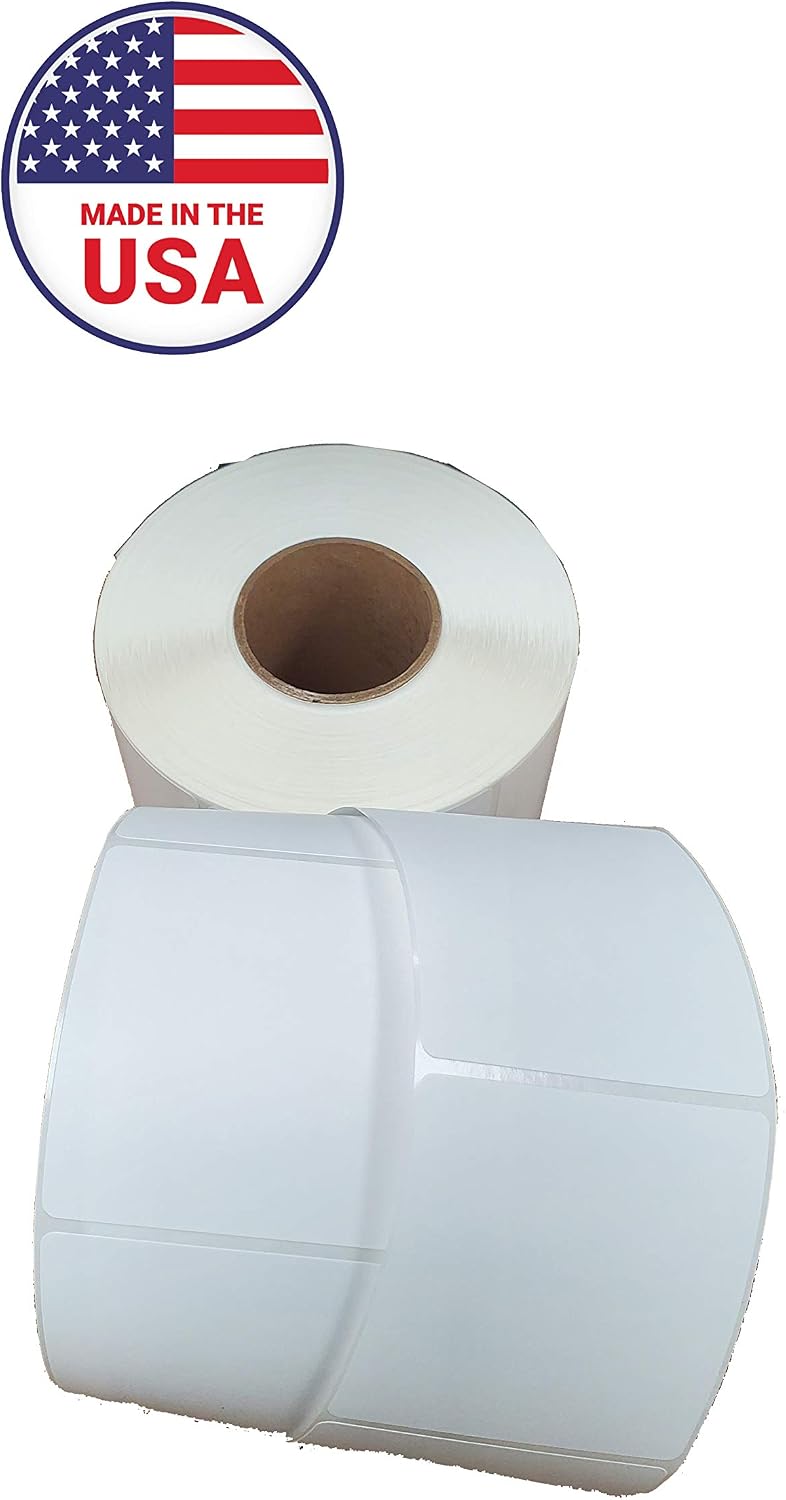 Bizerba Scale Labels Blank White Thermal Label Rolls Compatible with Multiple Printers (8400B, 24 Rolls)