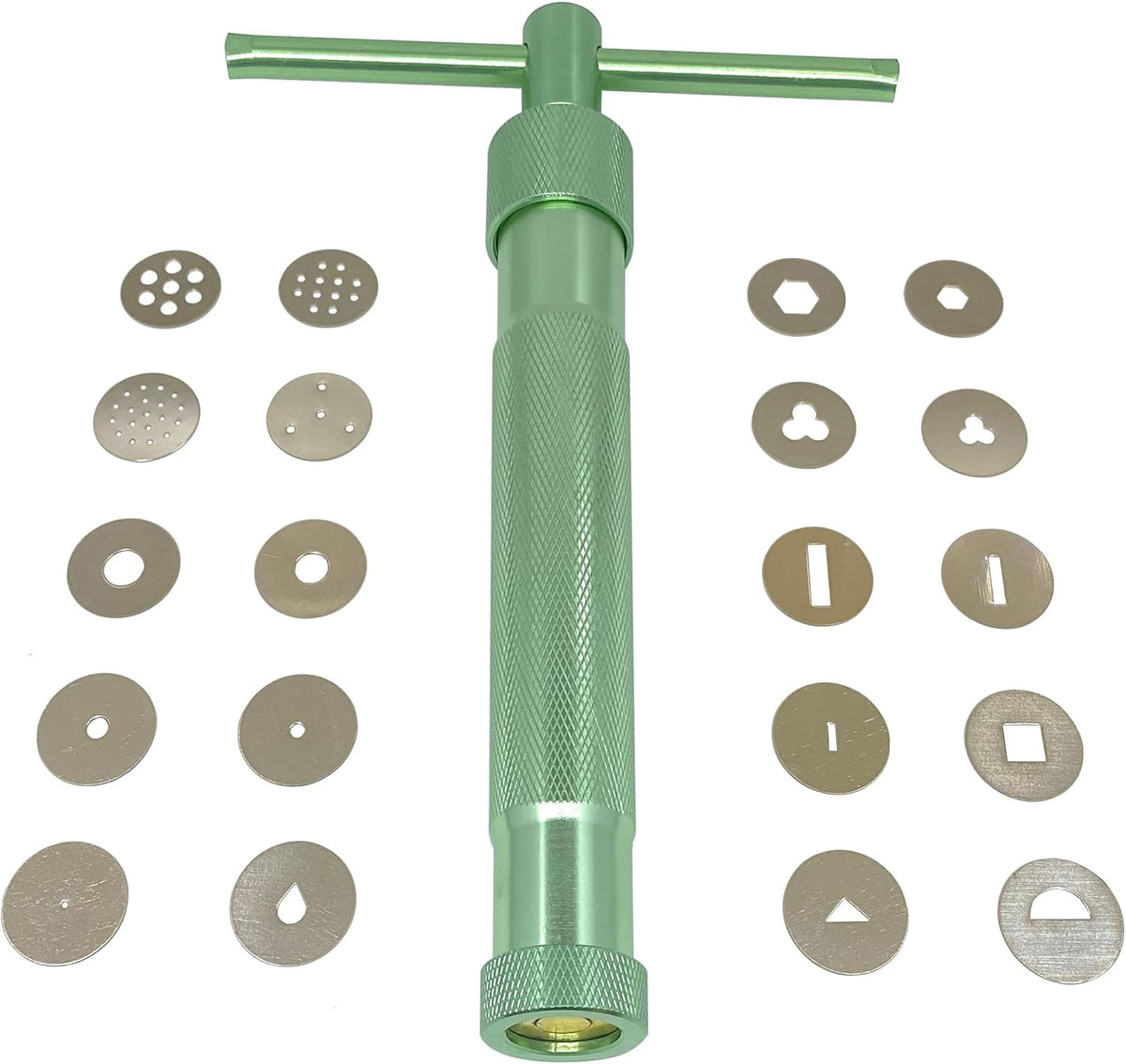 Stainless Steel Clay Extruders Sugar Paste Extruder Cake Fondant Decorating Tool Set (Green)