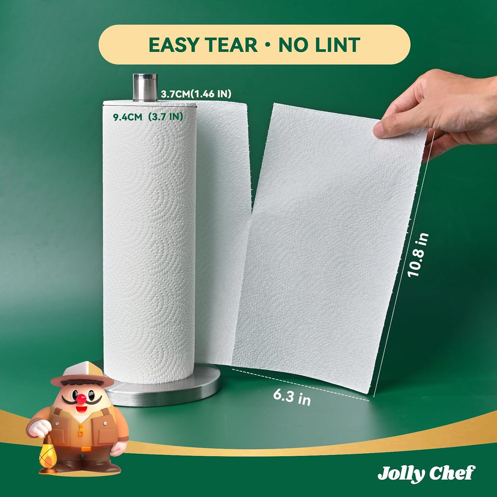 Bamboo Paper Towels, White, 8 Rolls, 2 Ply, 120 Sheets