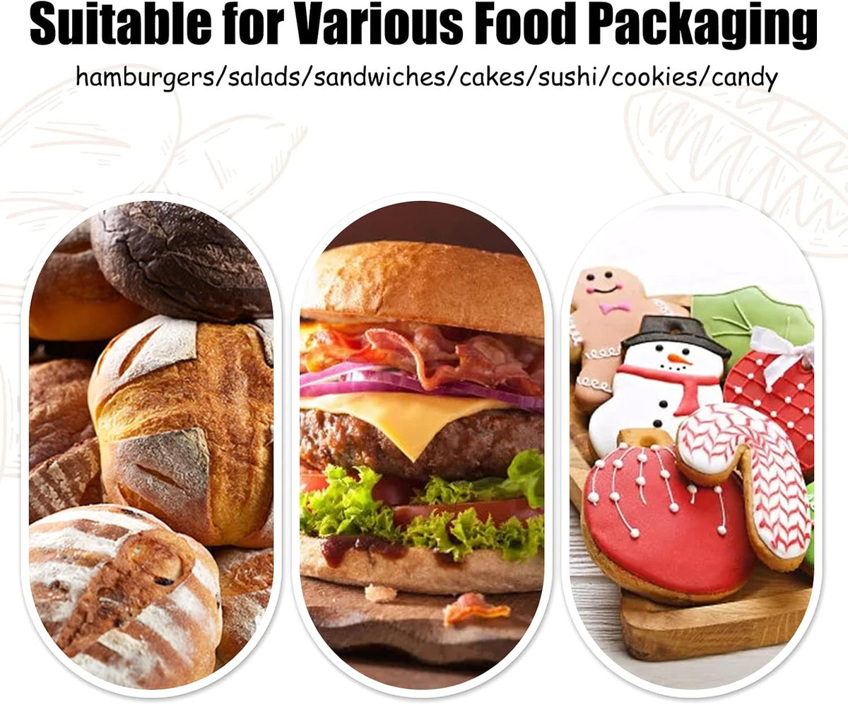 100 Pack Clear Plastic Take Out Container,Square Hinged Food Container,Dessert Clamshell Containers with Lids for