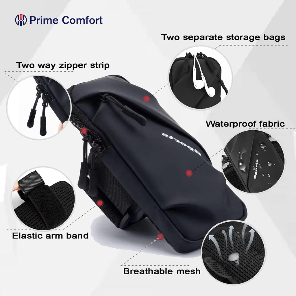 Cell Phone Holder Arm Band, Small Crossbody Shoulder Holsters Bag with Armband, Fits iPhone and All Cell Phones, Use