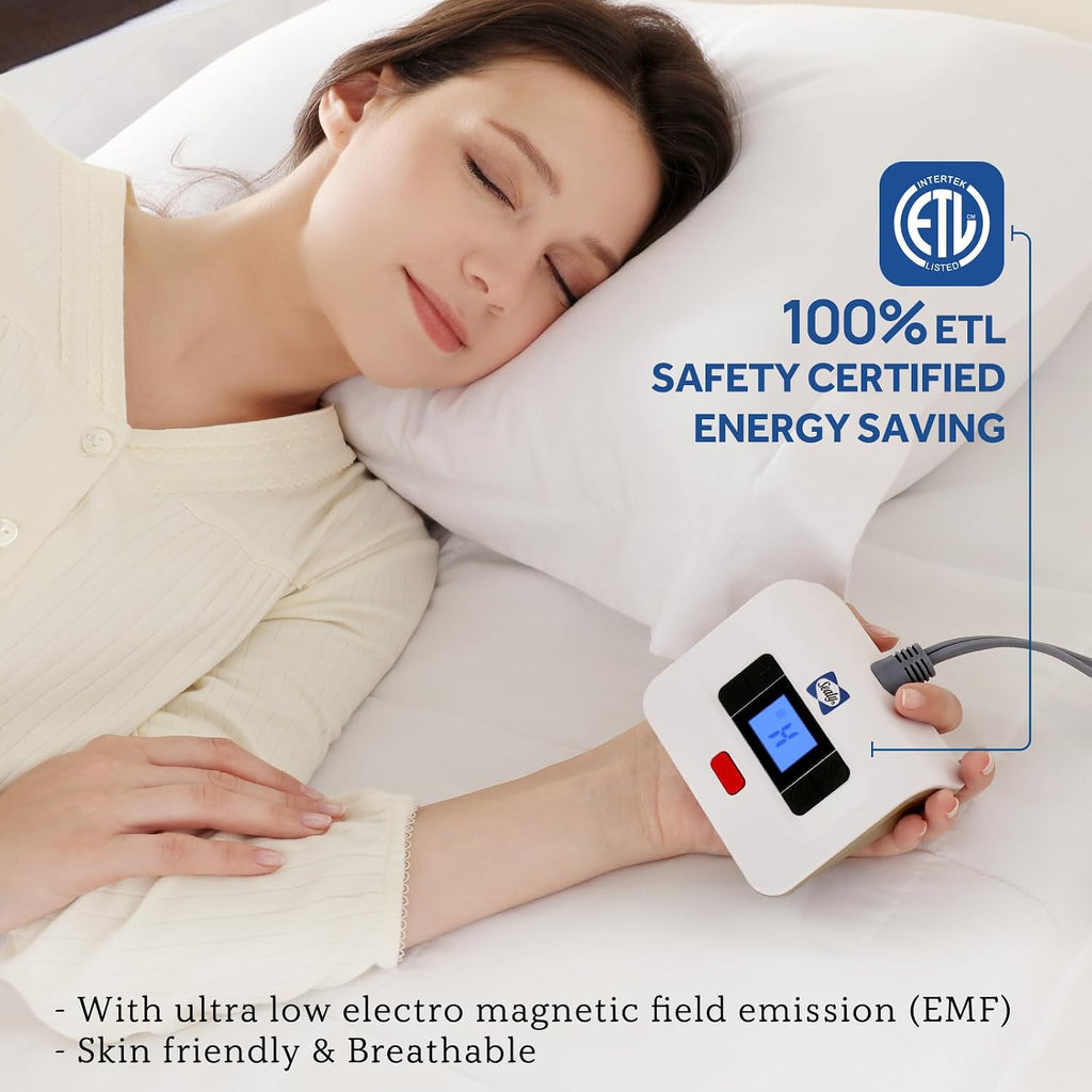 Electric Mattress Pad Twin Size 10 Heat Settings Machine Washable | Heated Mattress Pad 39"x75" Bed Warmer with