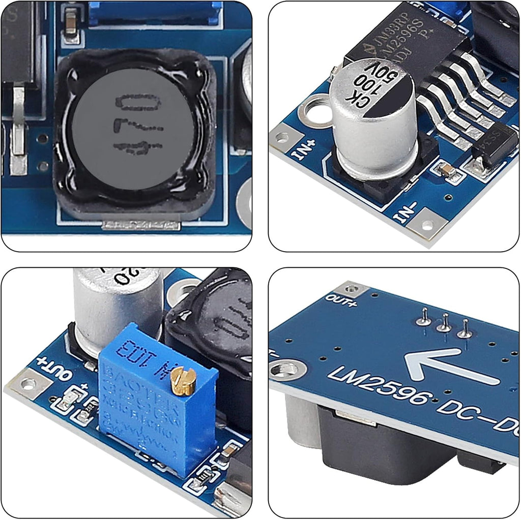 5 Pack LM2596 DC to DC Buck Converter 3.0-40V to 1.5-35V Power Supply Step Down Module