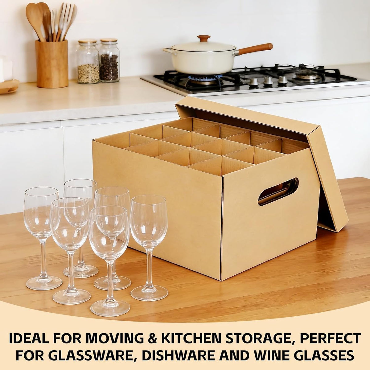 Wine Glasses Moving Boxes, Glass Packing Boxes, Kitchen Storage Kit