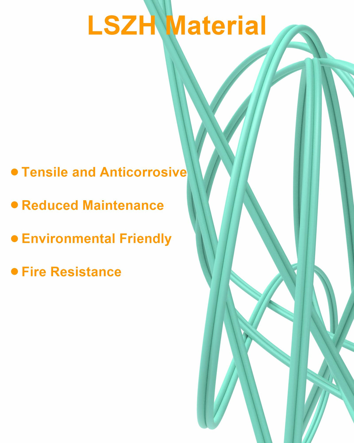 LC to SC Multimode Fiber Patch Cable OM3, 4m(13.12ft), 6 Pack