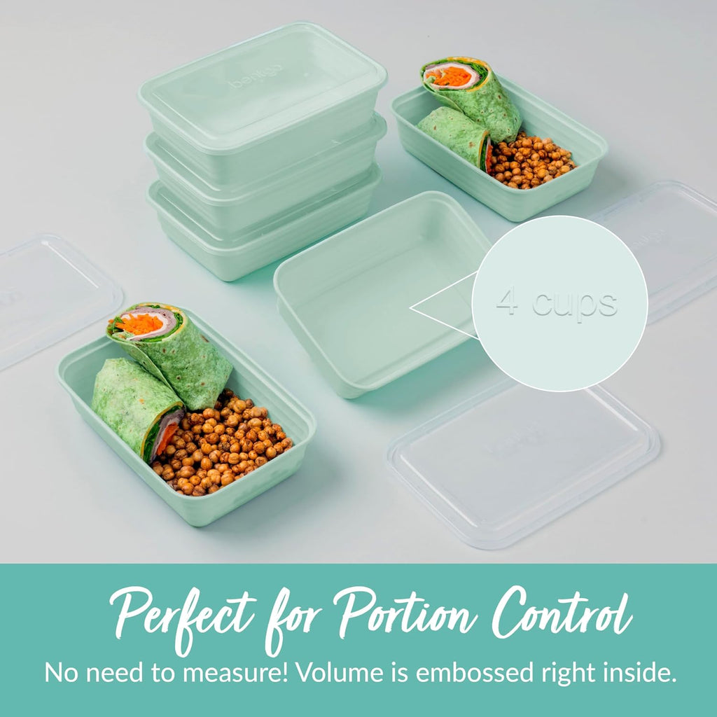 Prep - 20-Piece 1-Compartment Reusable Meal Prep Containers with Lids, PFAS & BPA Free Materials, Durable, Microwave