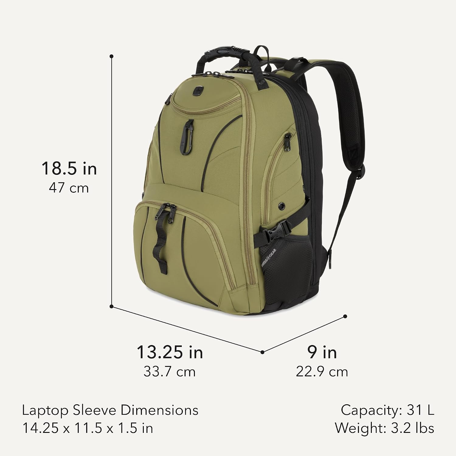 1900 ScanSmart Laptop Backpack, Fits Most 17-Inch Laptops, TSA-Friendly Lay-Flat Design, RFID Protection, and Tablet
