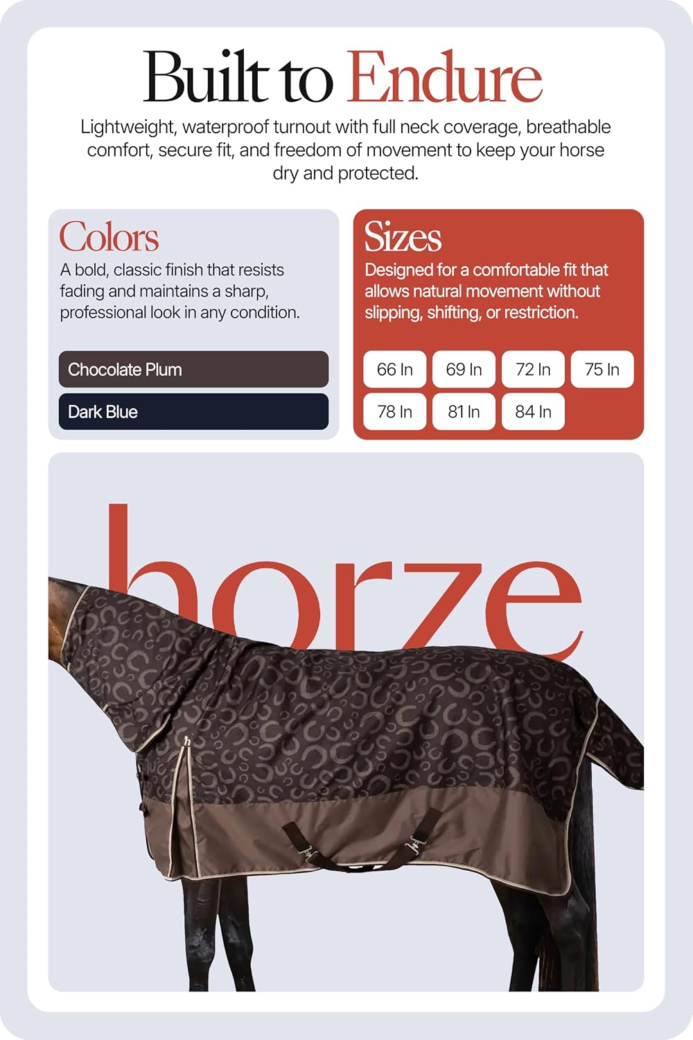 Glasgow Waterproof Turnout Blanket - Lightweight Combo, Neck Cover