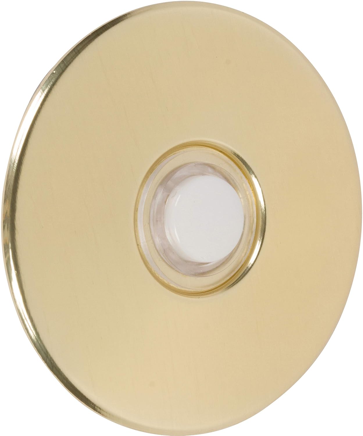 Products Lit Stucco Pushbutton Doorbell Button – 5/8” Decorative Lighted Gold Rim Pearl Button – 2-1/2” Gold Anodized