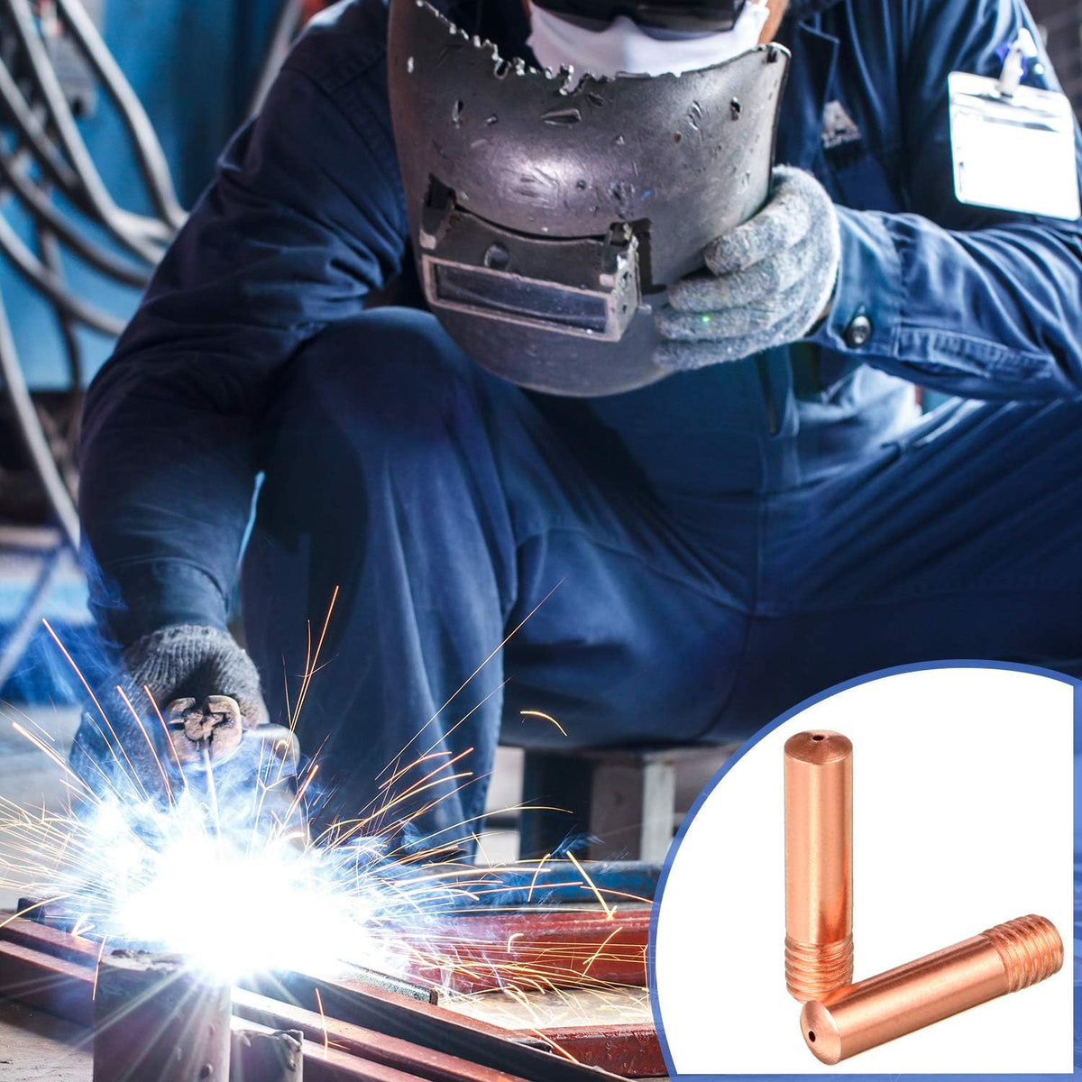 Honoson 30 Pack Mig Welding Contact Tips. 035" 11‑35 000068 for Mig Guns