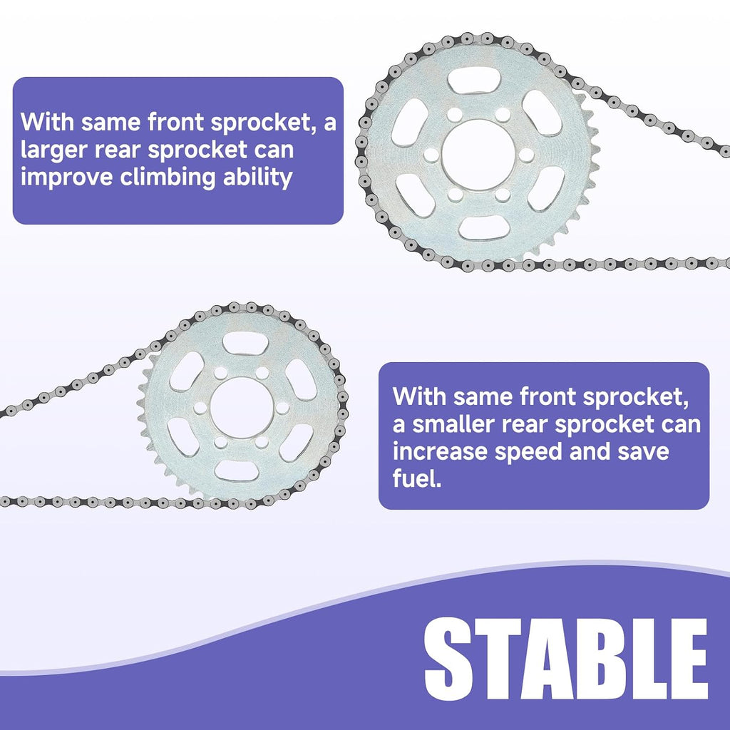 Upgraded 40 Tooth Rear Sprocket 35 Chain 37mm Bore for CT100U DB30