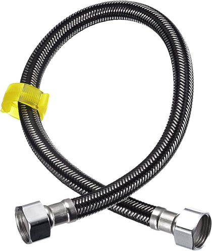 Faucet Supply Line Connector, G1/2 Female x G1/2 Female 20 Inch Long Braided 304 Stainless Steel Water Supply Hose