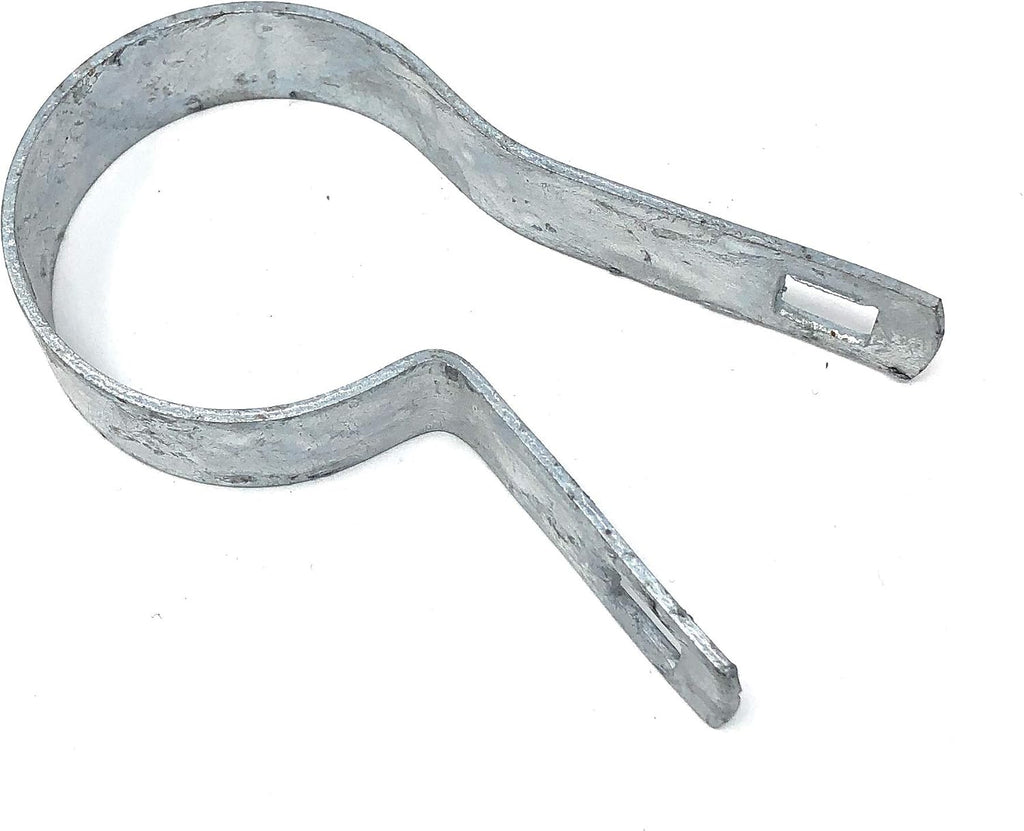 (10 Pack) Tension Bands with Bolts & Nuts for Chain Link Fence, Gate, Posts (1-7/8")