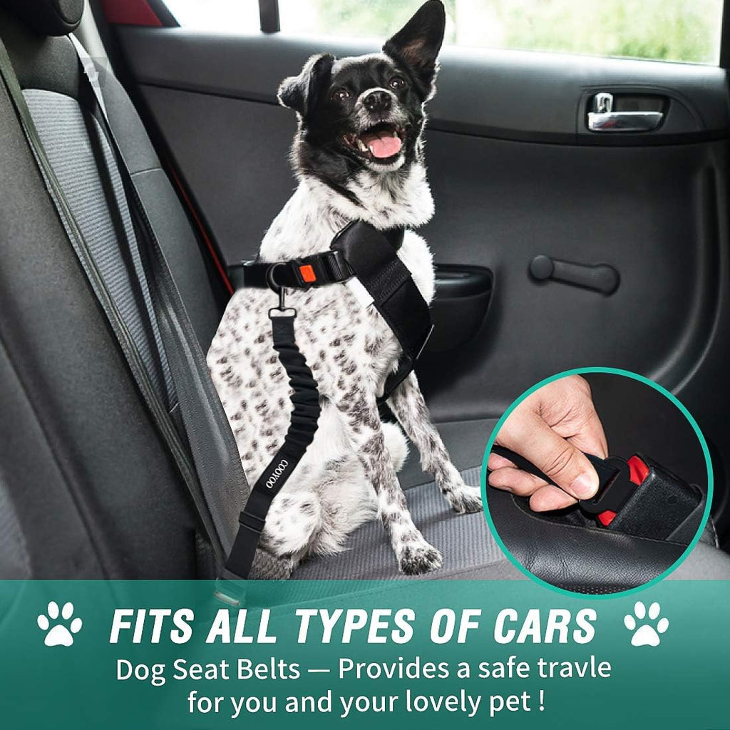 Dog Seat Belt,3 Piece Set Retractable Dog Car Harness Adjustable Dog Seat Belt for Vehicle Nylon Pet Safety Seat