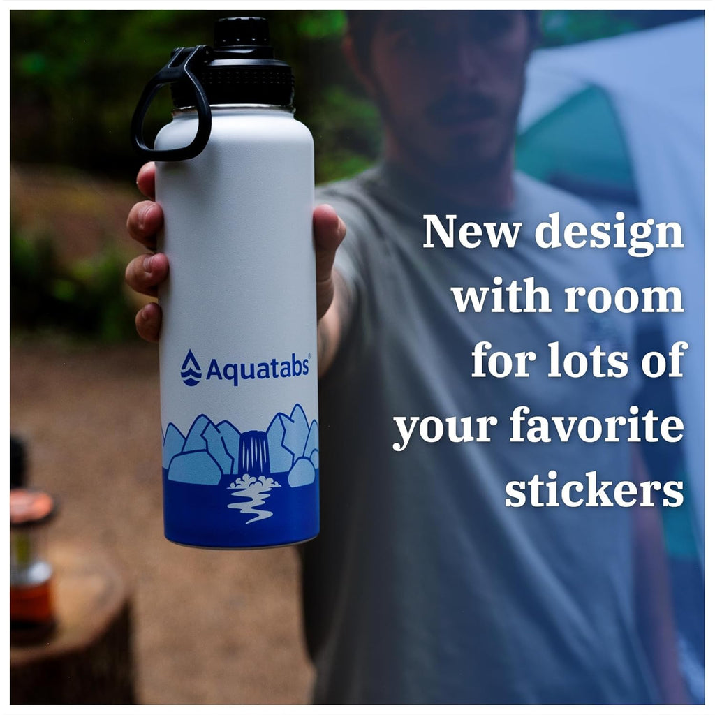 Insulated Stainless Steel Bottle with 50 Purification Tablets | BPA-free purifier bottle alternative to filtered