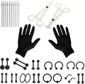 Piercing Kit 316L Surgical Steel Body Jewelry Piercing Kit with 12G 14G 16G 18G 20G Piercing Needles Use for Nose