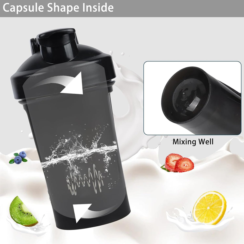 400ml Protein Shaker Bottle,Gym Small Shakes Cup with Mixing Ball | Portable 14oz Small Shaker Bottle,Gym Shaker Cup